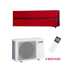 Klimatska naprava z montažo Mitsubishi MSZ-LN25VG2R/MUZ-LN25VGHZ2 RDEČA